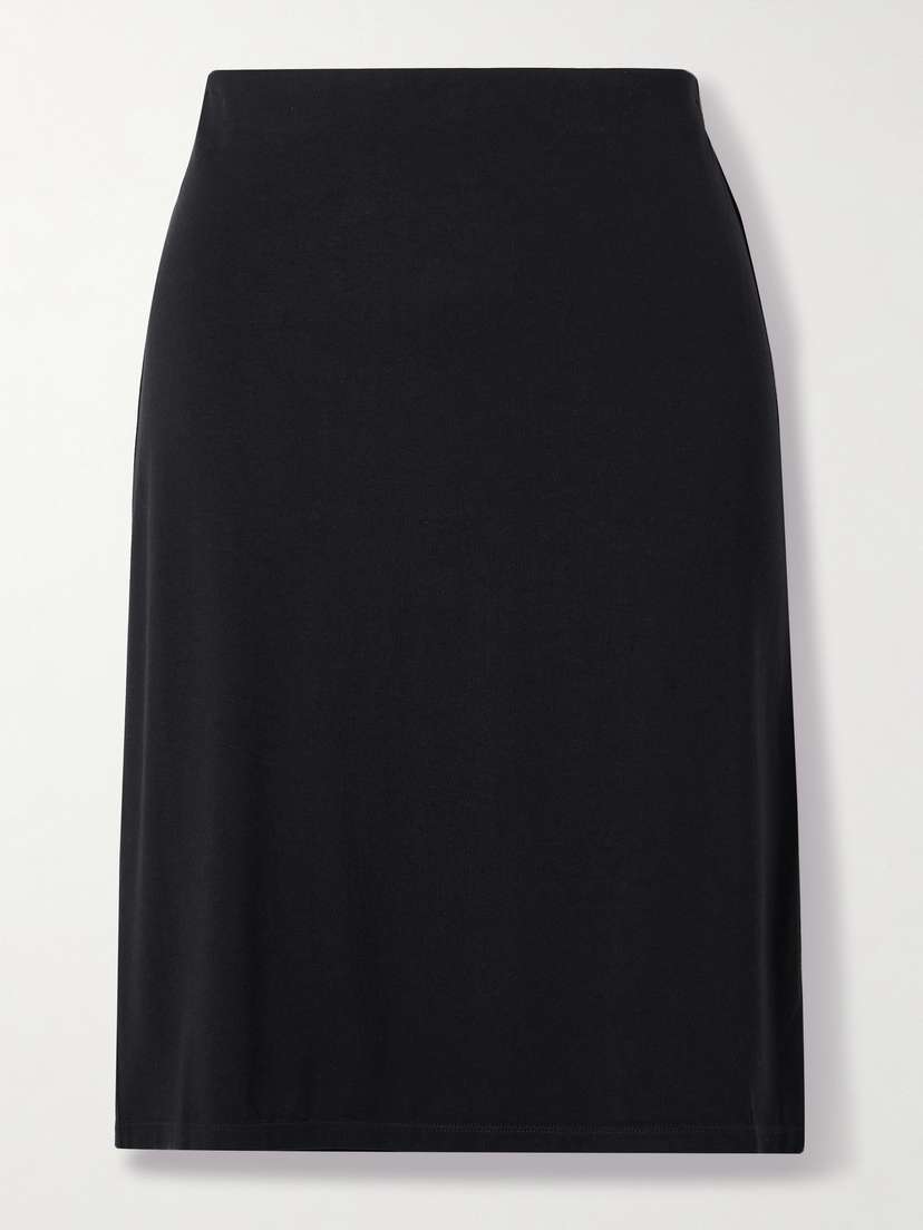 Skims Smooth Layers Jersey Skirt - Obsidian