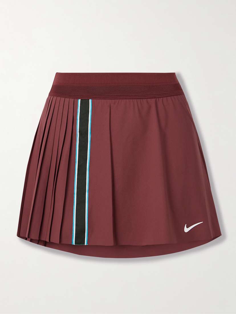 Nike court Slam Grosgrain-trimmed Dri-fit Tennis Skirt