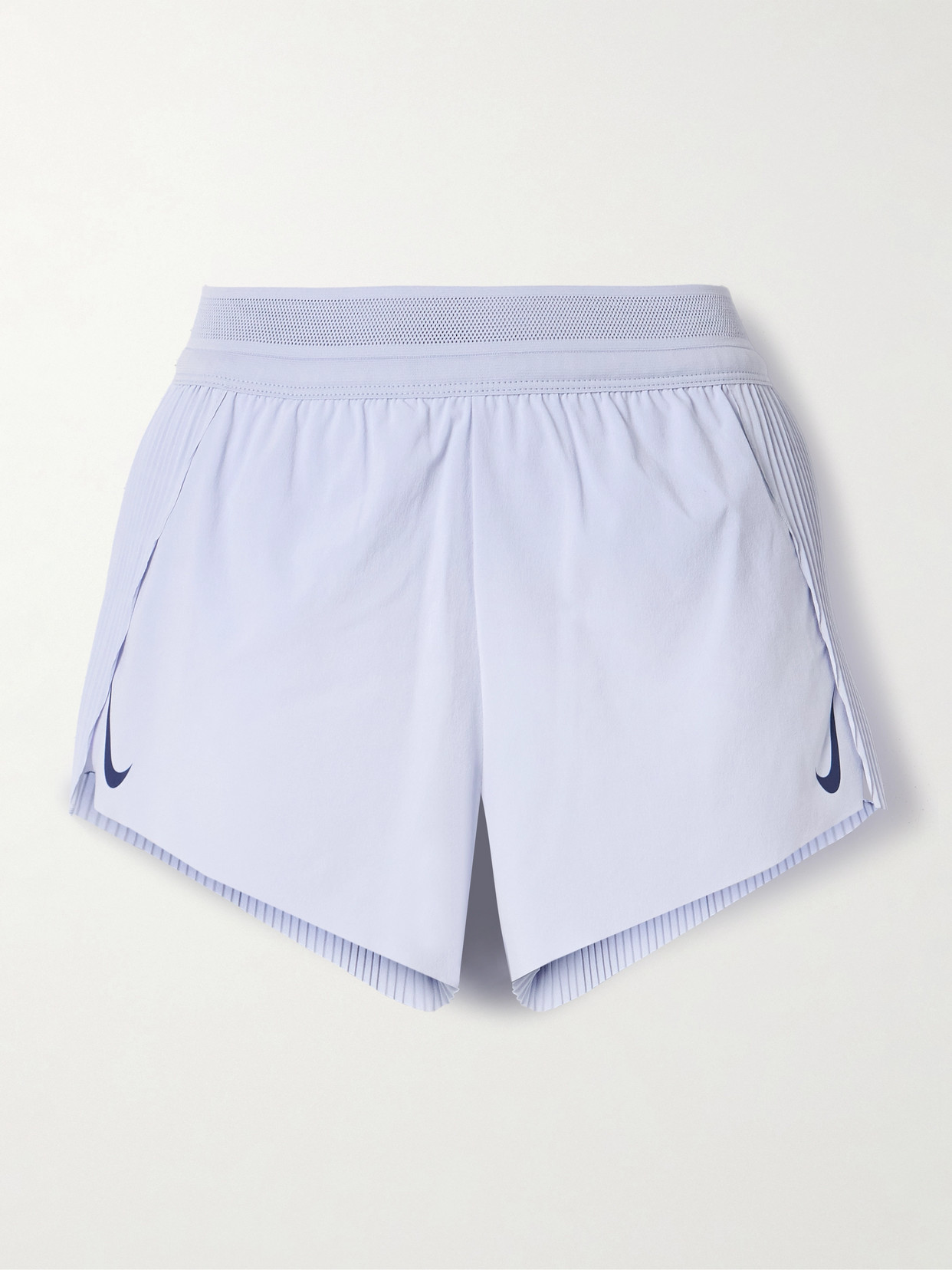 Nike Aeroswift Printed Plissé Dri-fit Adv Shorts In Blue
