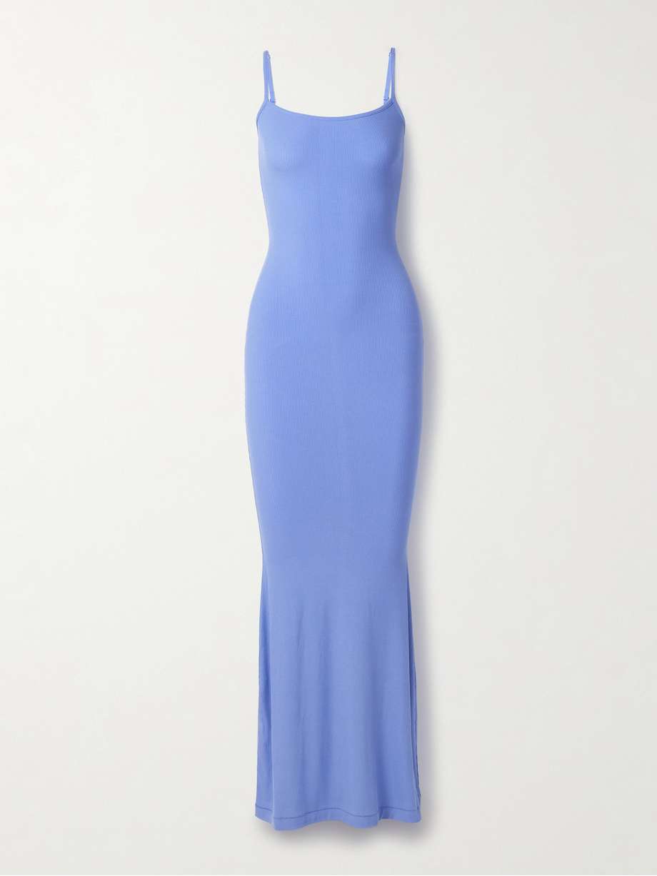 soft lounge long slip dress - cielo