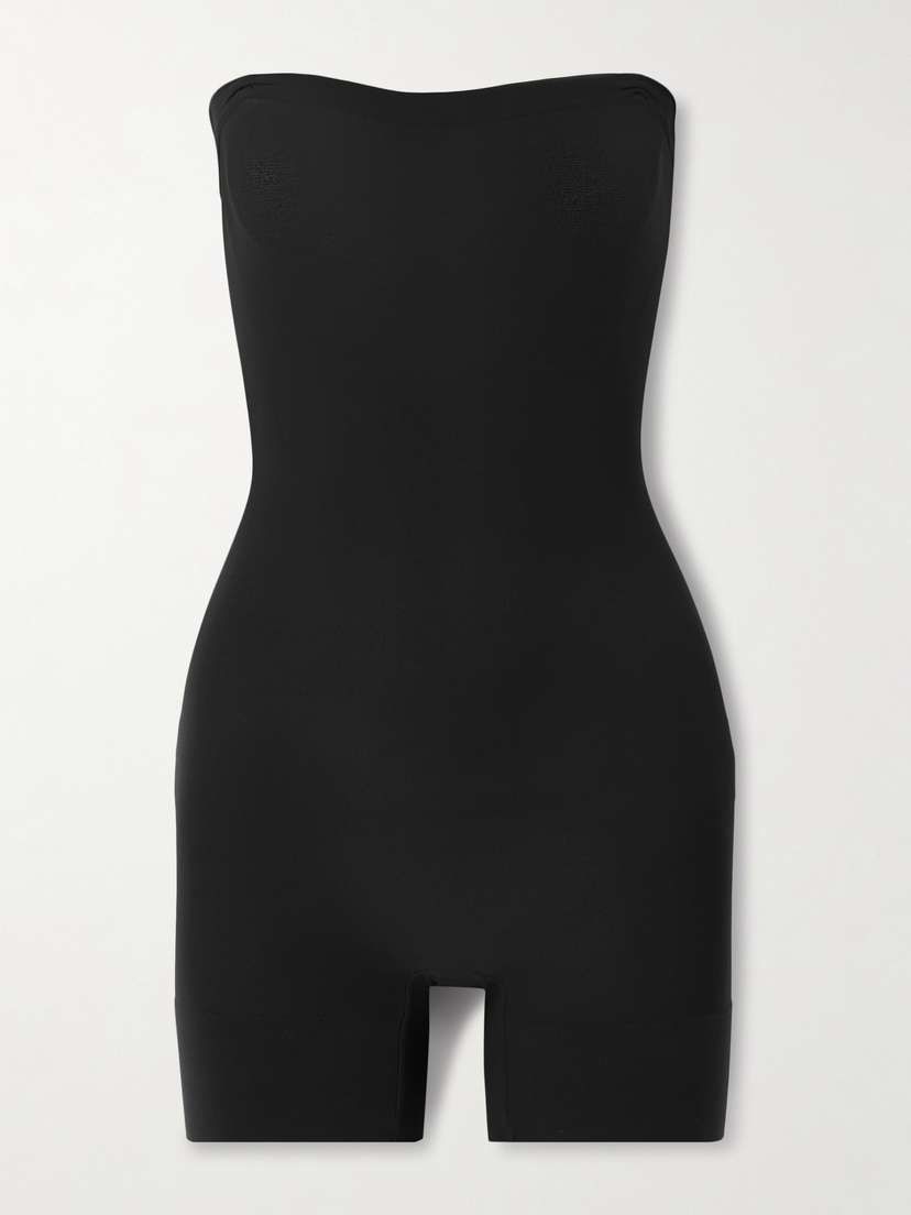 Skims Everyday Sculpt Shortie Bodysuit - Onyx