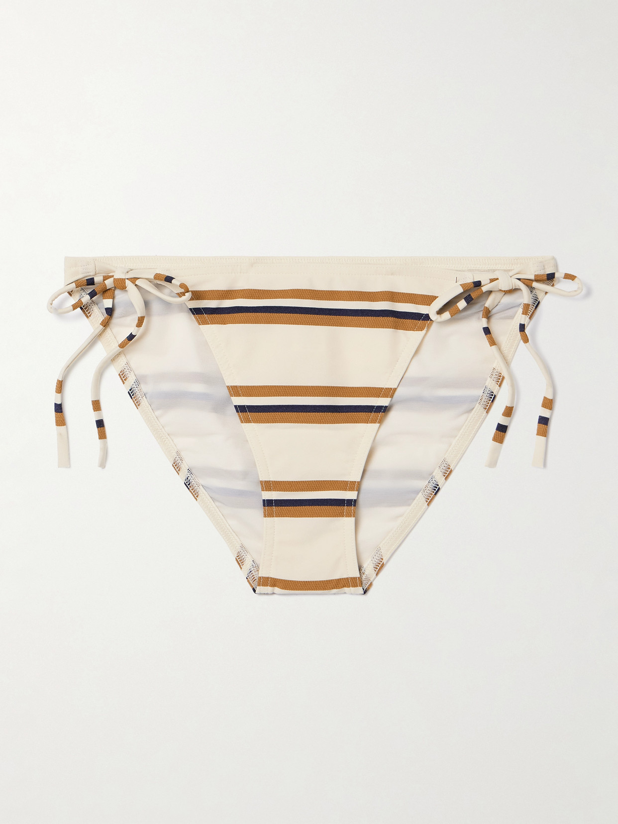 Eres Mariniere Navy Striped Bikini Briefs In Cream