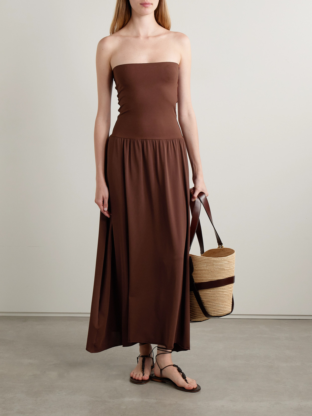 Eres Oda Strapless Stretch-jersey Maxi Dress