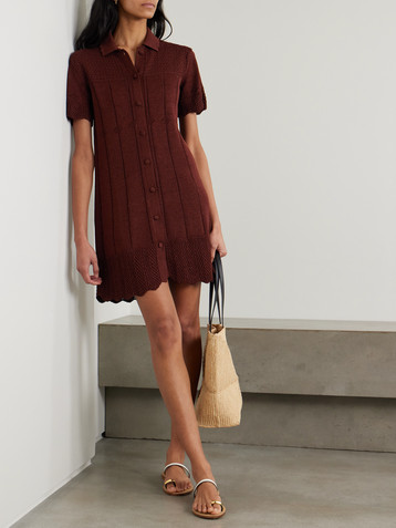Eres Chimère Onirique open-knit cotton-blend dress