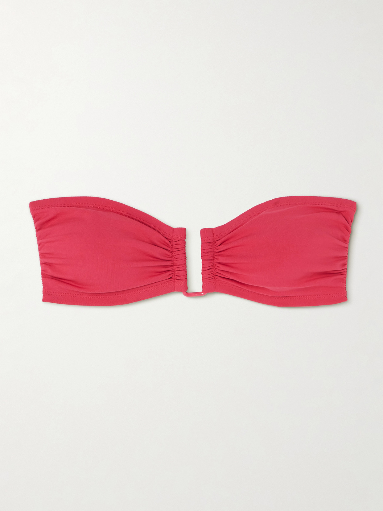 Eres Bandeau Bikini Top With Bust Shirring In Pink
