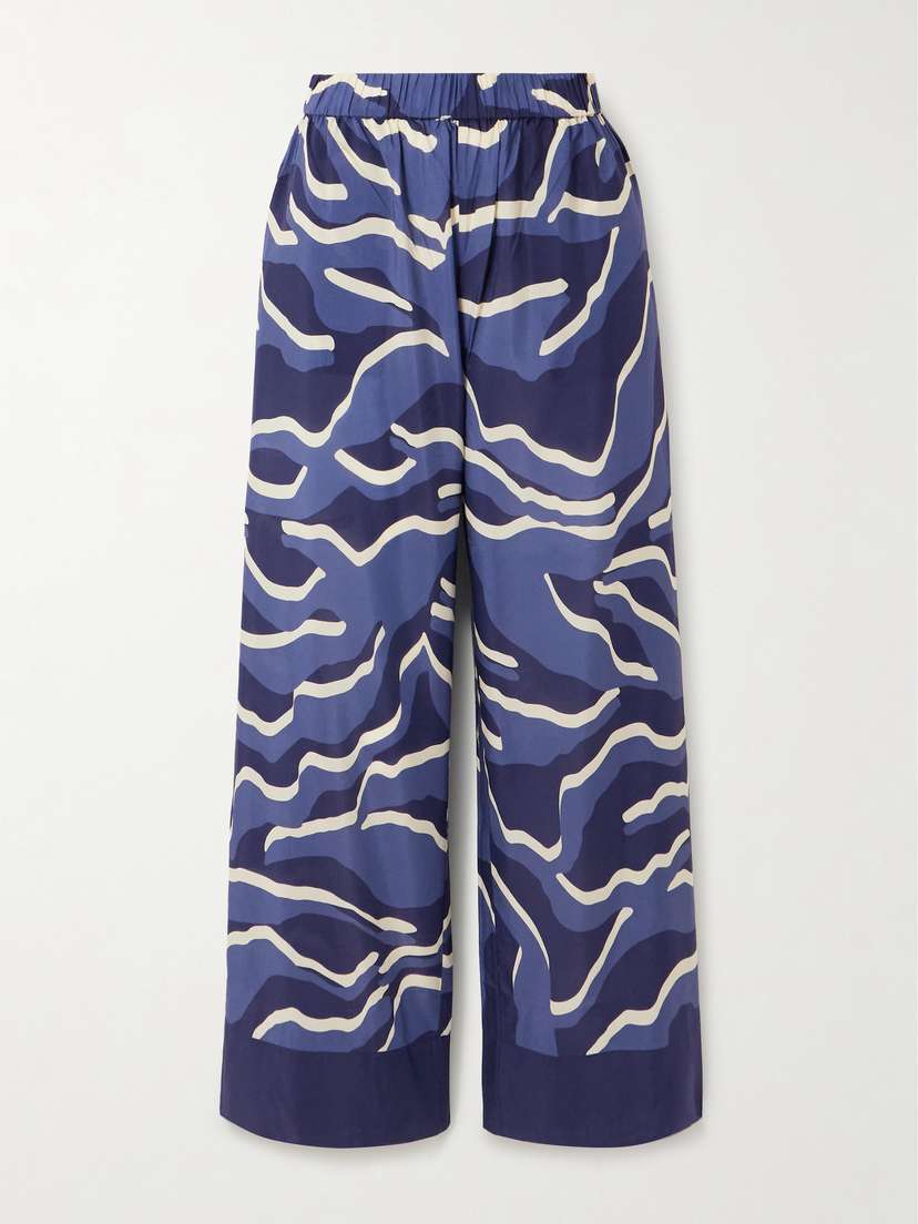 Eres Continent Atoll Printed Cotton And Silk-blend Voile Pants