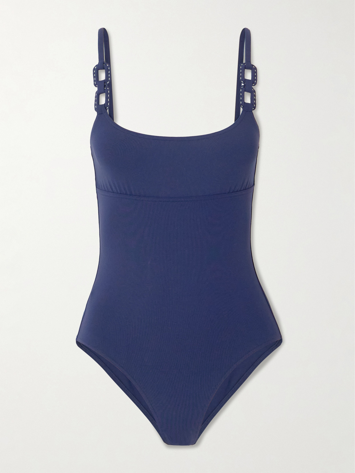 Eres Square Neckline Swimsuit Cut-out Strap In Blue