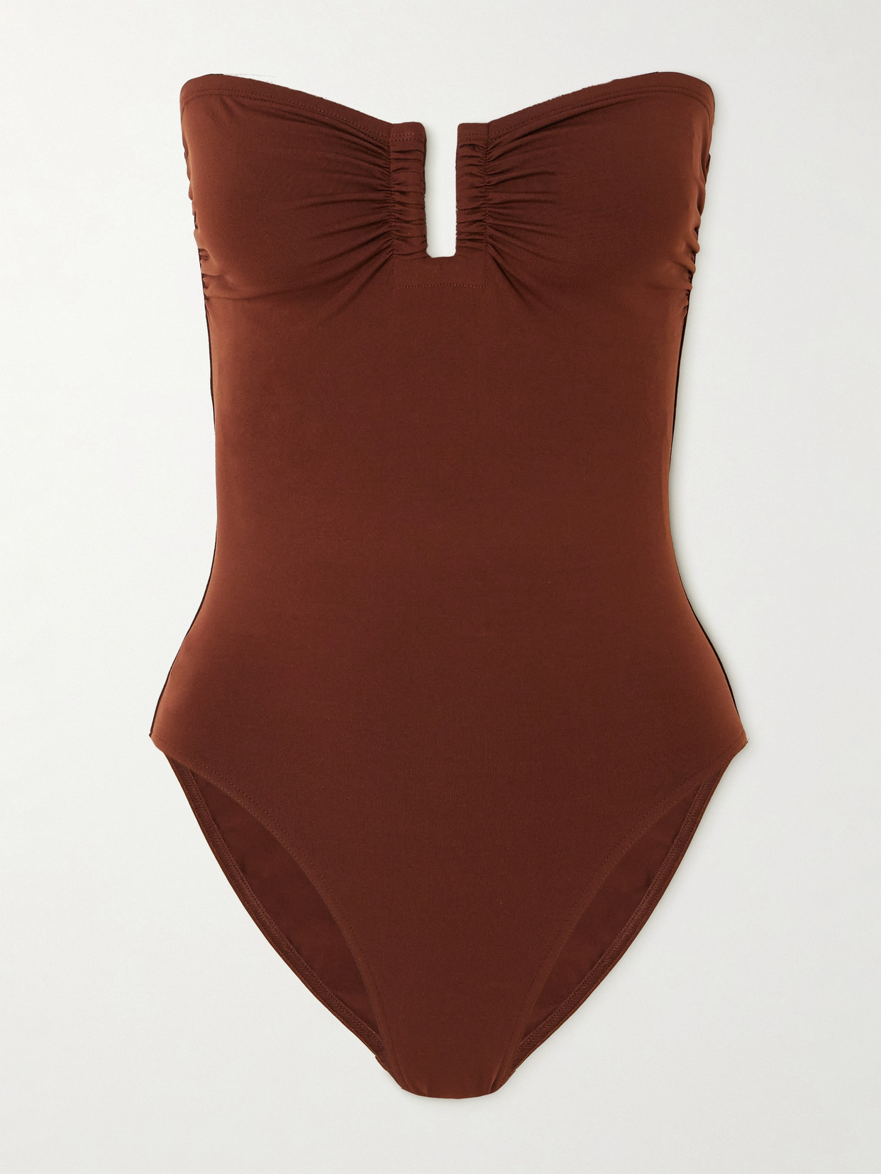 Eres Les Essentiels Cassiopee Bandeau Swimsuit In Brown