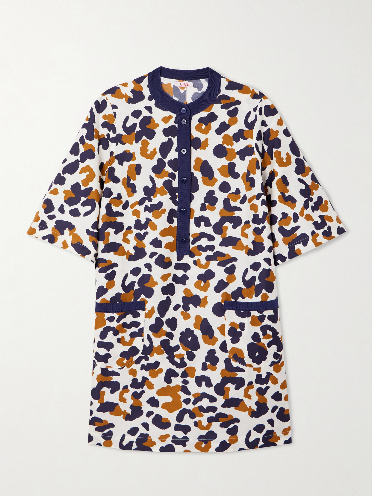 Eres Coquillage Marée Printed Cotton And Silk-blend Twill Coverup In Multi