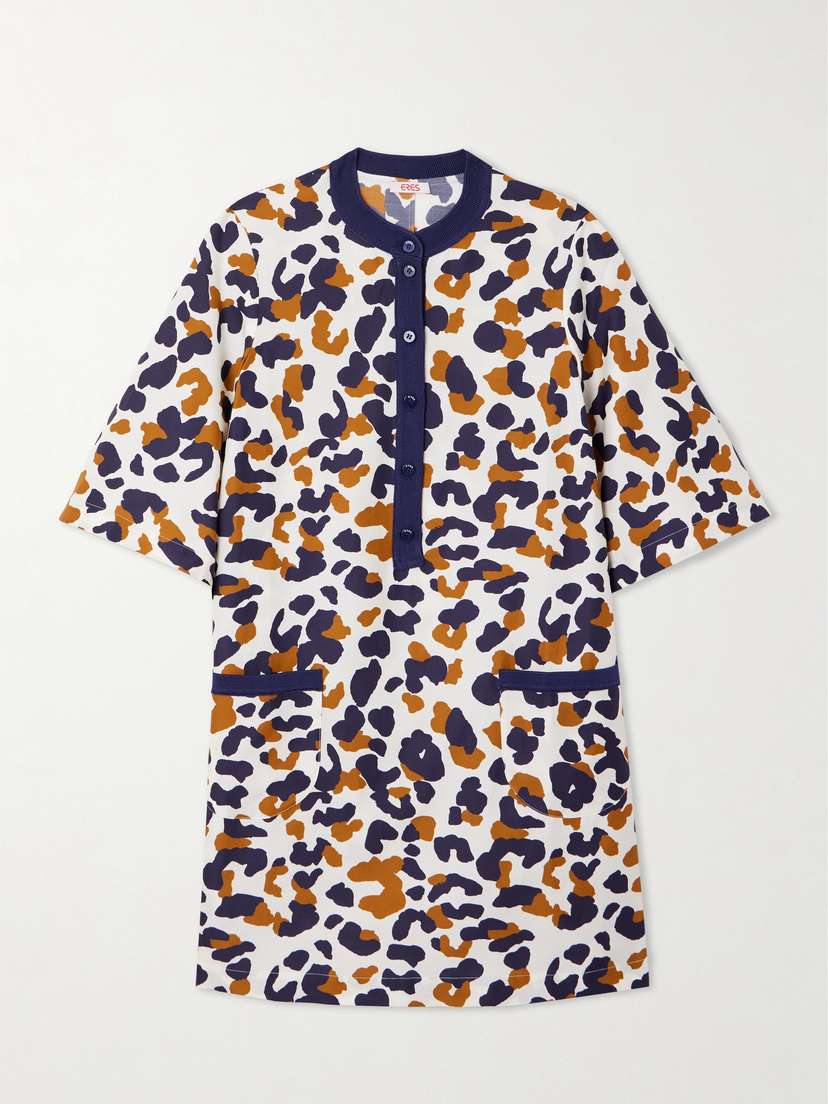 Eres Coquillage Marée Printed Cotton And Silk-blend Twill Coverup