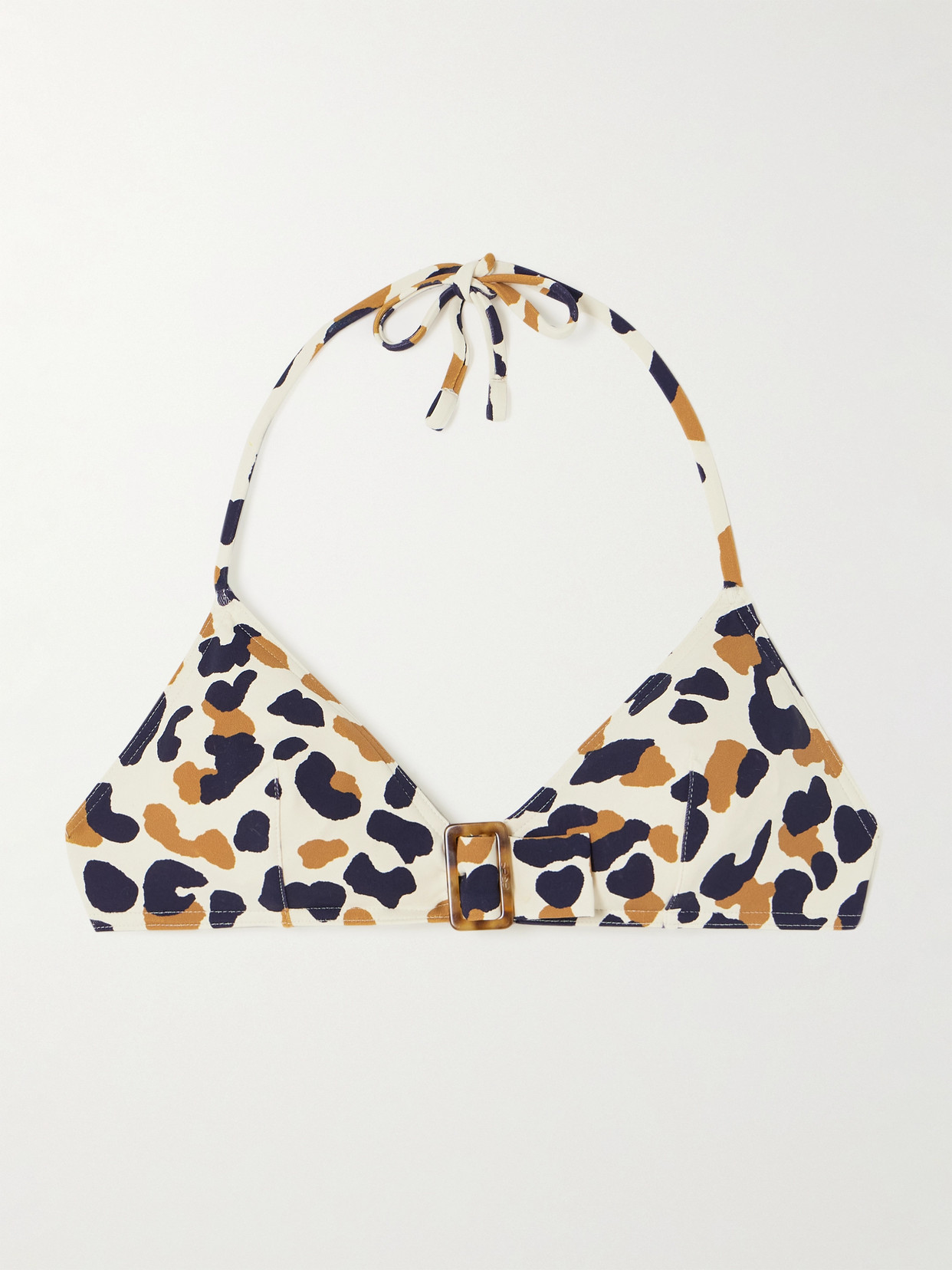 Eres - Coquillage Ecailles Buckled Printed Triangle Halterneck Bikini Top - Multi