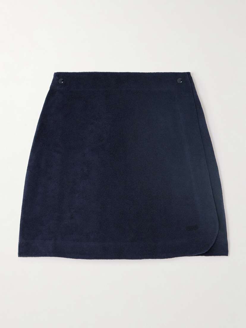 Eres Spa Cotton-terry Mini Wrap Skirt