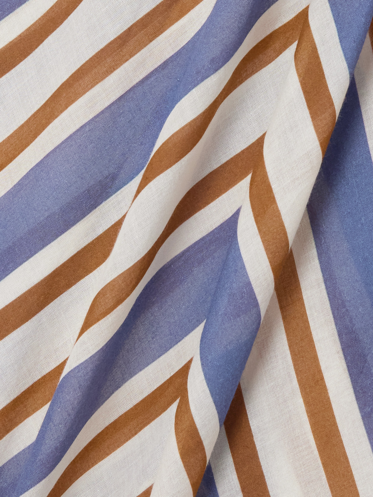 Eres Sailor Summer Striped Cotton-voile Kaftan In Blue