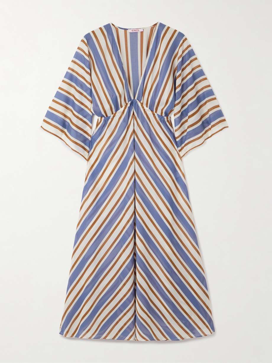 sailor summer striped cotton-voile kaftan