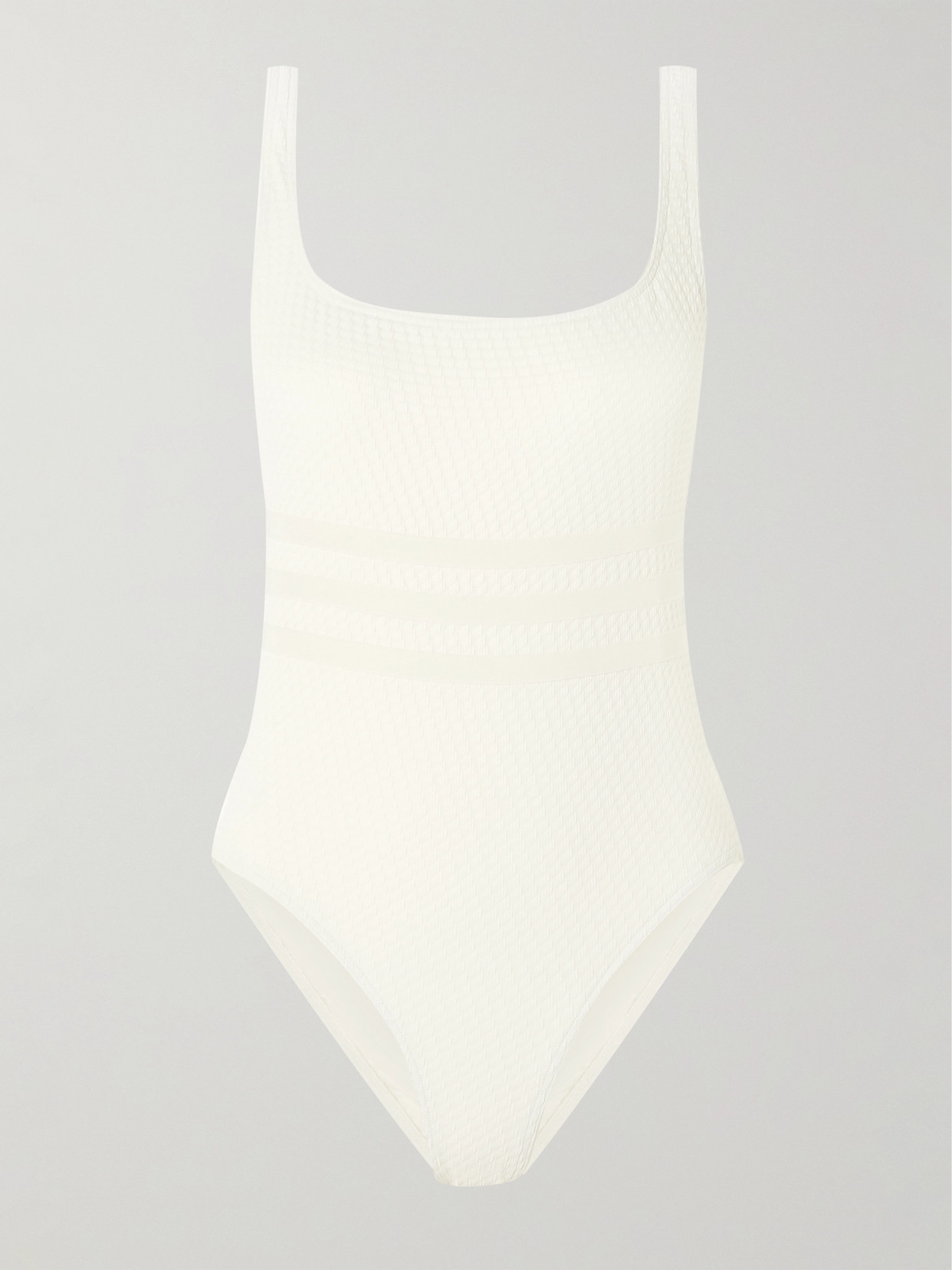 Eres The Vogue Glory Grosgrain-trimmed Jacquard Swimsuit In White