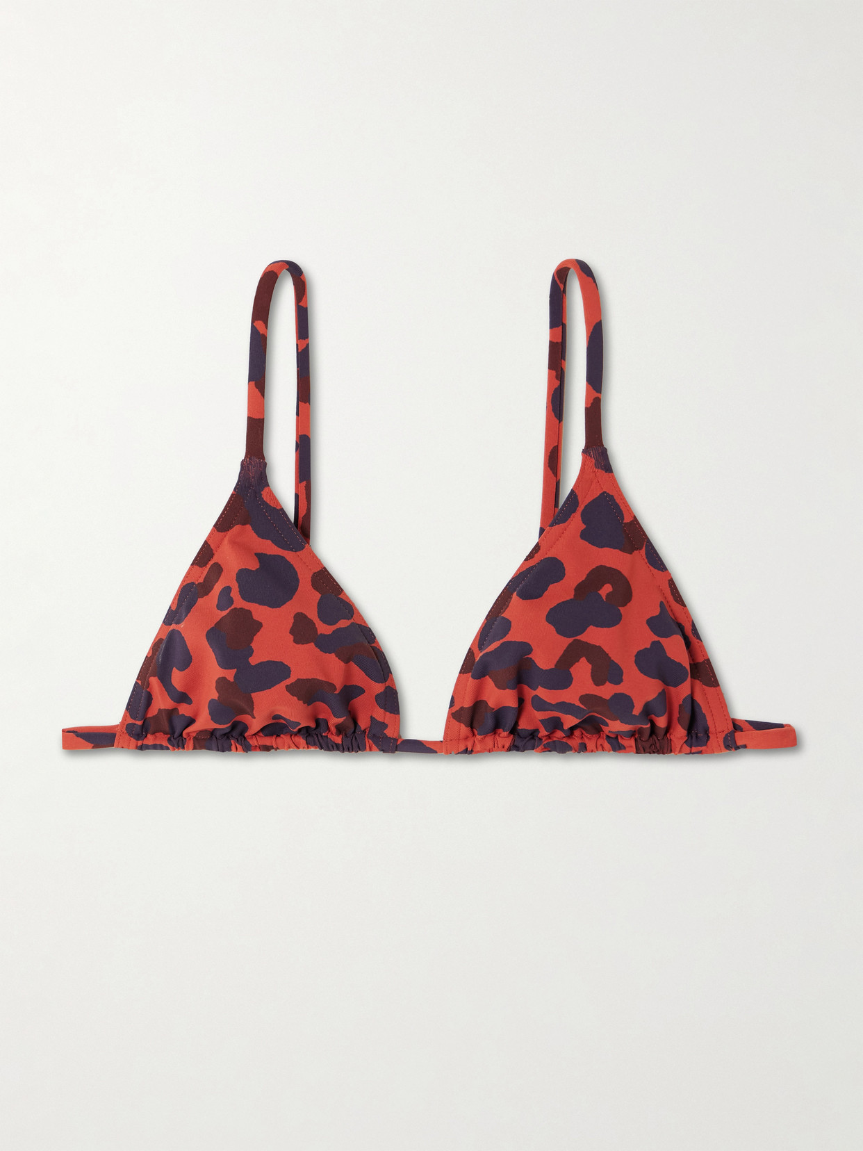 Eres Cyprae Printed Bikini Top In Red