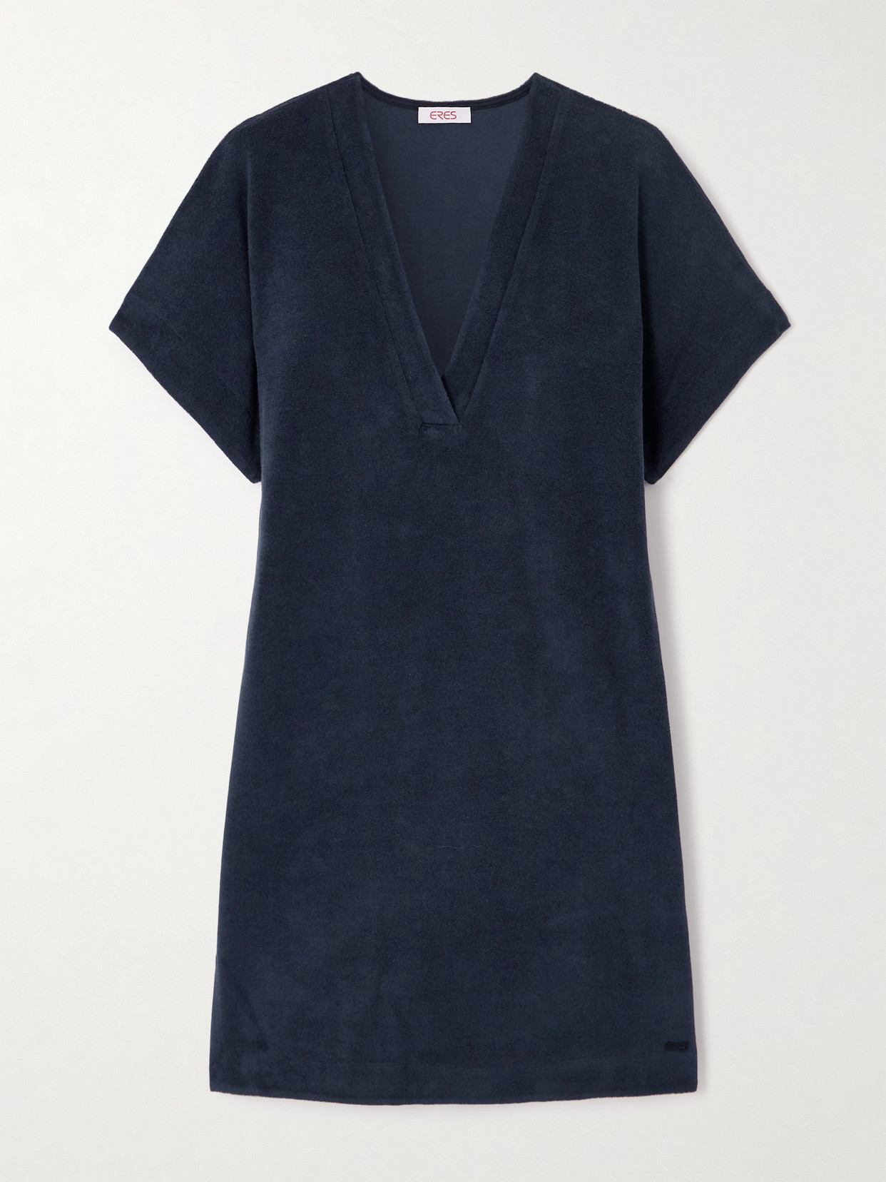 Eres Cotton-terry Mini Dress In Blue