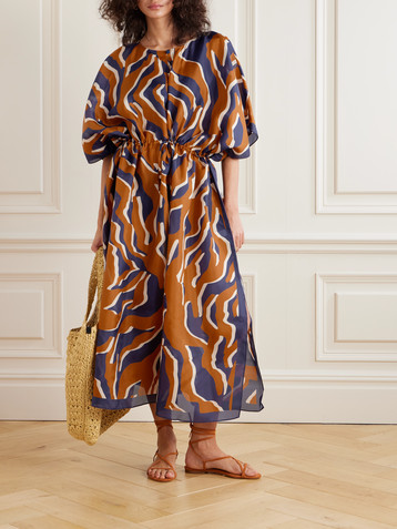 Eres Continent Archipel printed silk-chiffon kaftan