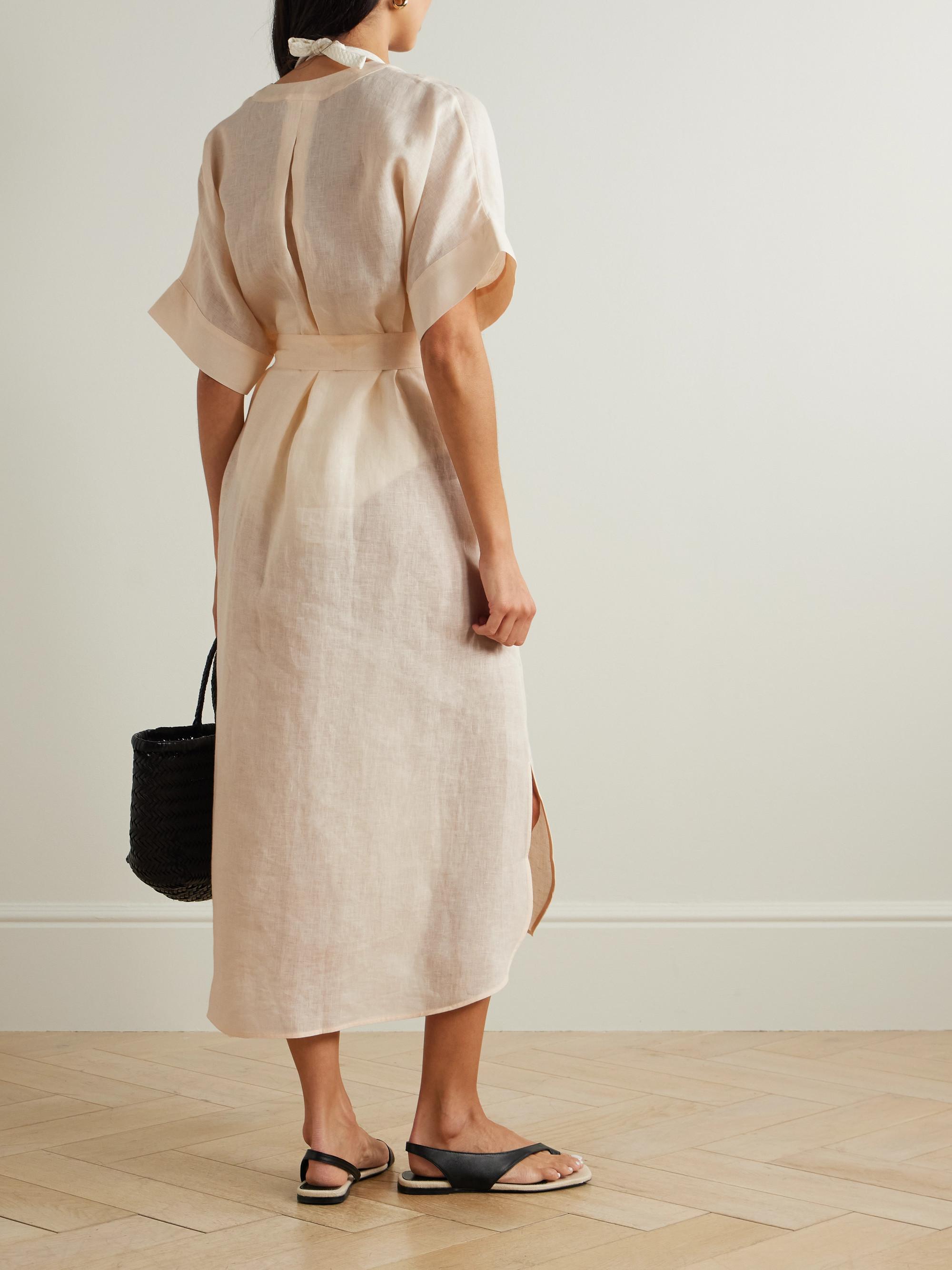 Eres Bibi belted linen kaftan thumbnail
