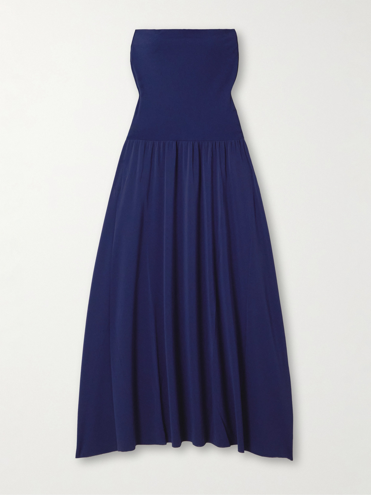 Eres Oda Strapless Stretch-jersey Maxi Dress In Blue