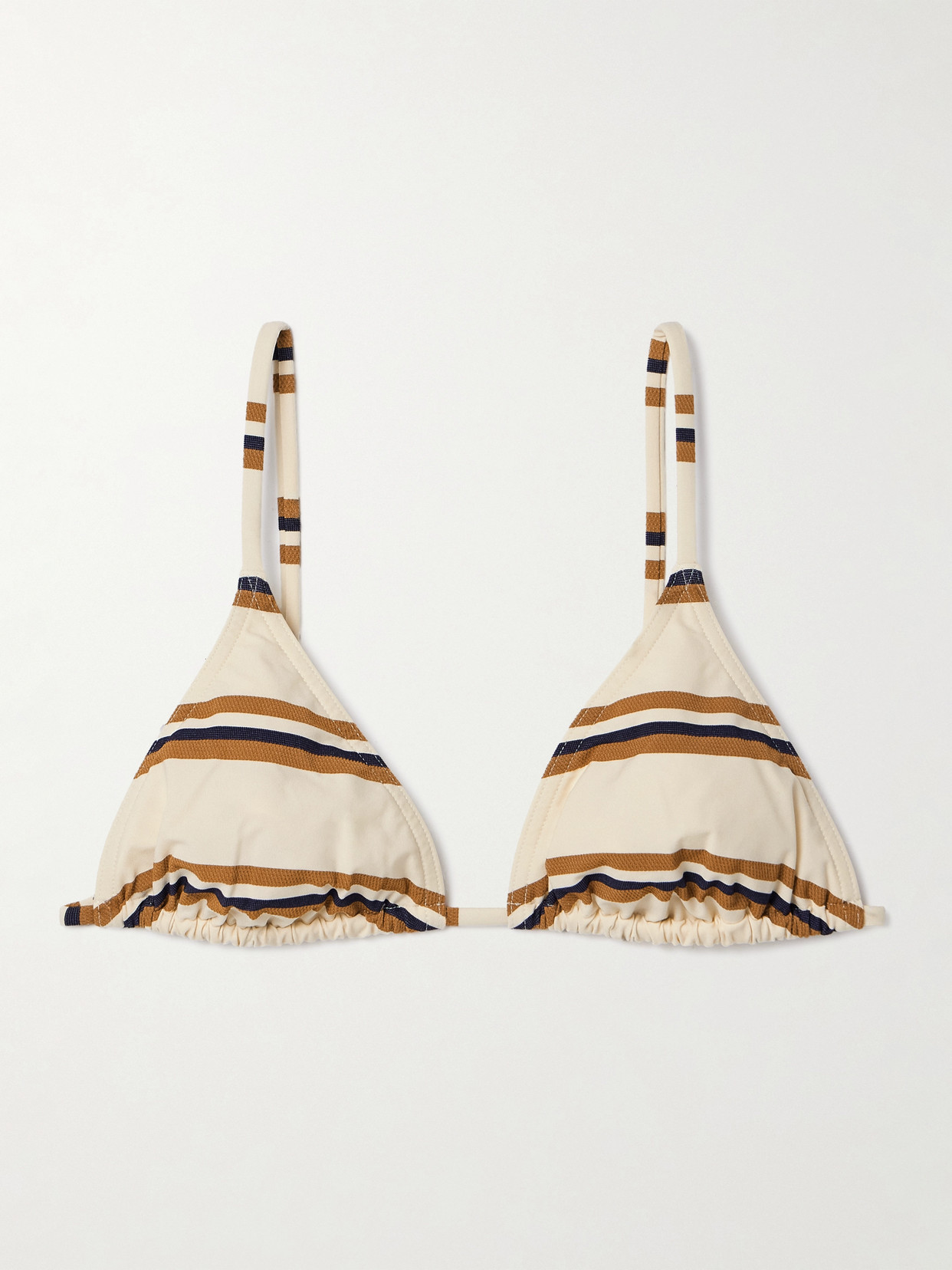 Eres Mariniere Flots Striped Triangle Bikini Top In Cream