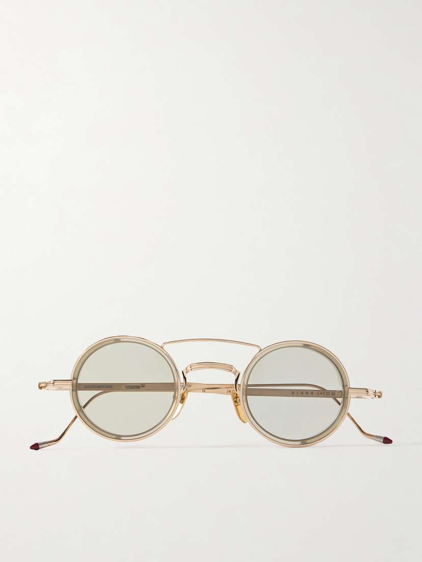Jacques Marie Mage Ringo 2 Round-frame Gold-tone Sunglasses