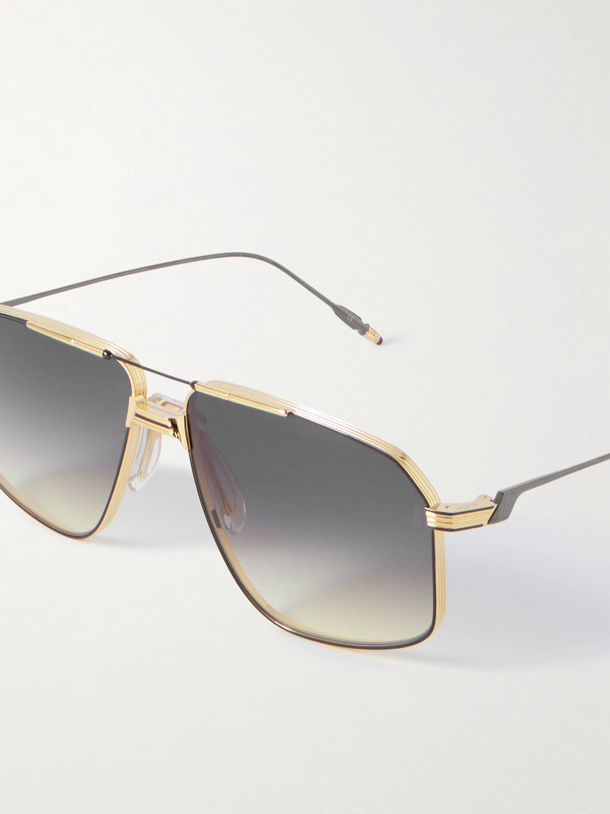 Jacques Marie Mage Jagger Aviator-style Titanium Sunglasses In Gold