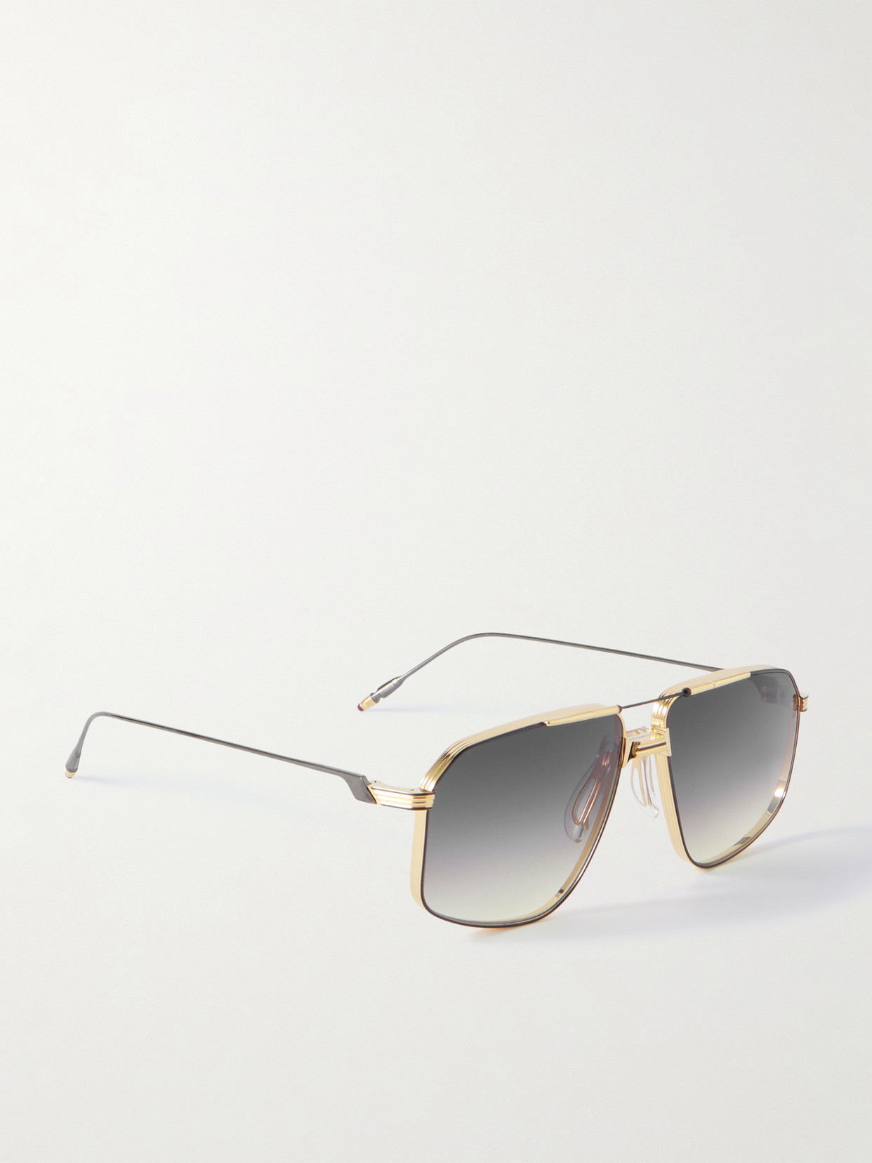 Jacques Marie Mage Jagger Aviator-style Titanium Sunglasses In Gold