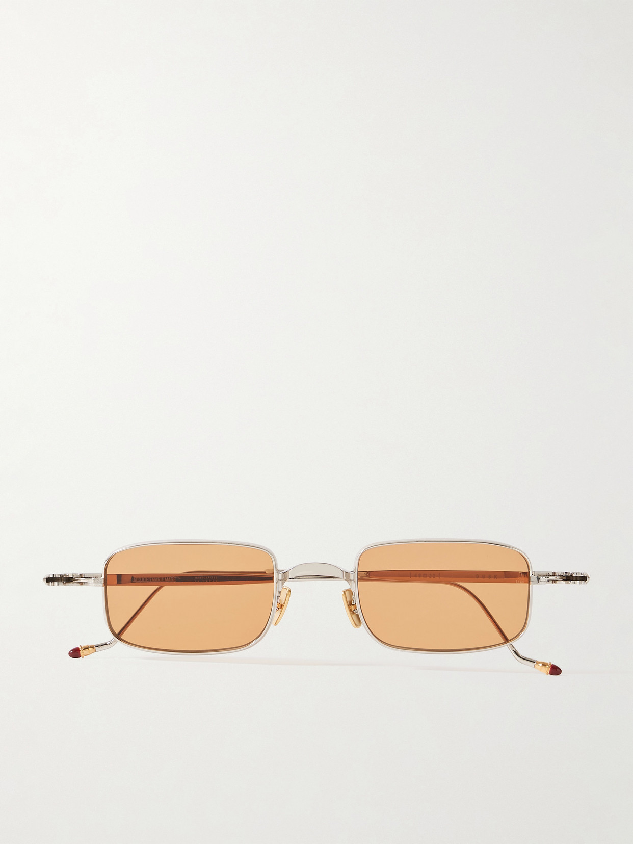 Jacques Marie Mage Dusk Rectangle-frame Titanium Sunglasses In Silver