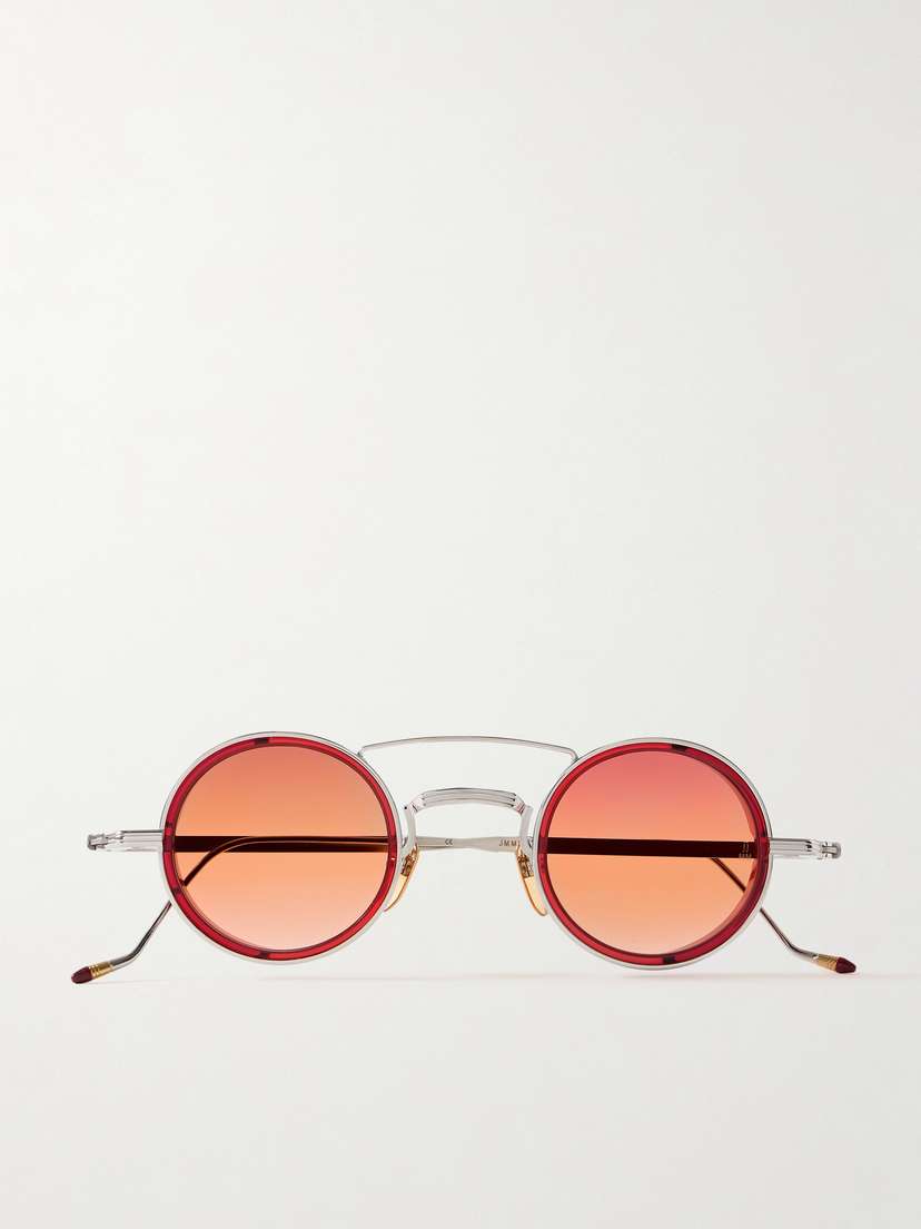Jacques Marie Mage Ringo 2 Round-frame Silver-tone Sunglasses