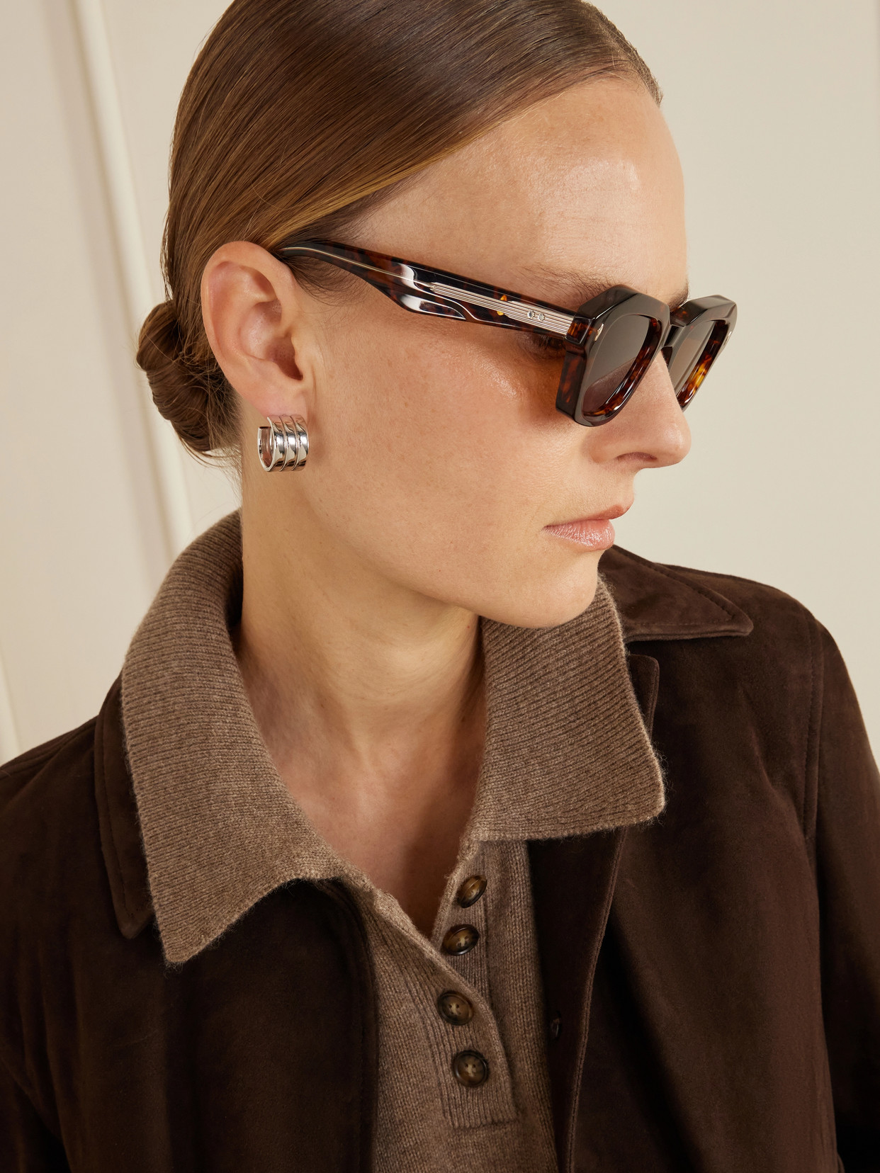 Jacques Marie Mage Eichler Square-frame Tortoiseshell Acetate Sunglasses In Brown