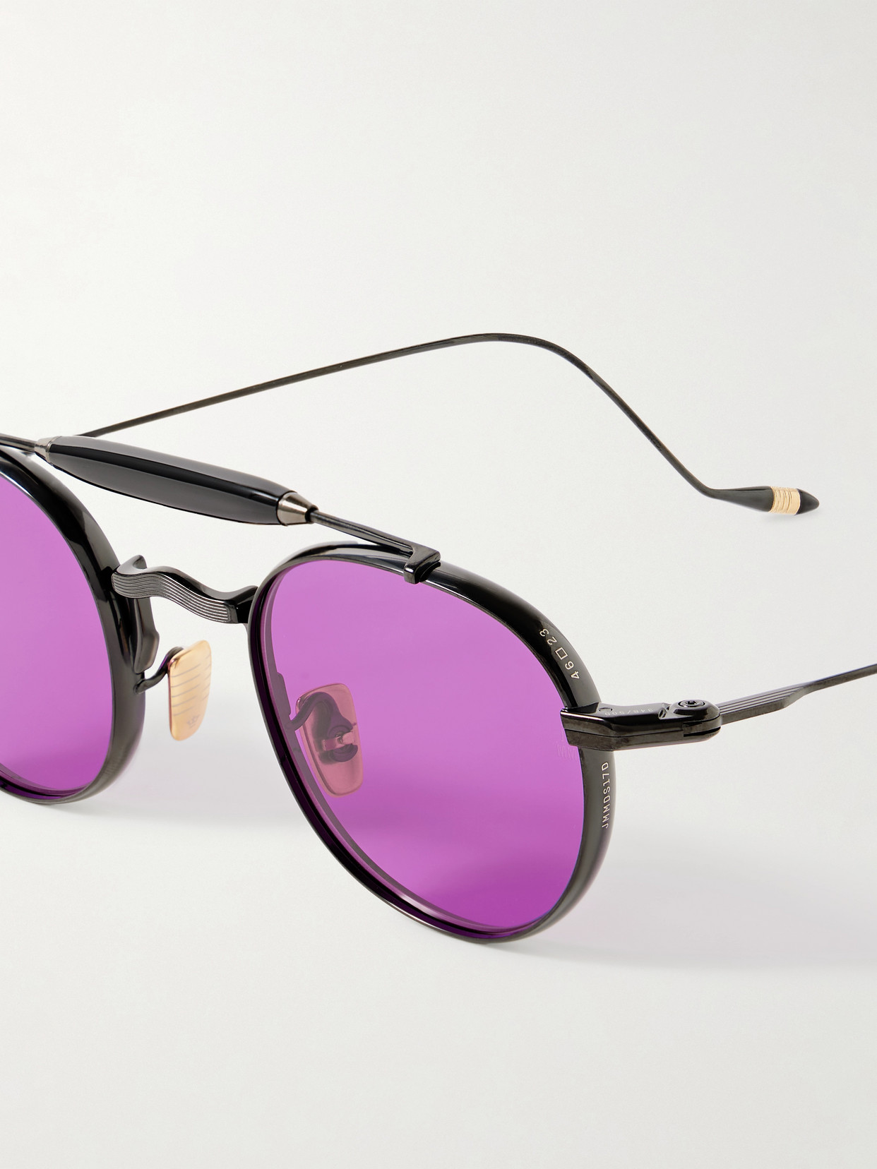 Jacques Marie Mage Dasan Round-frame Beta-titanium Sunglasses In Pink