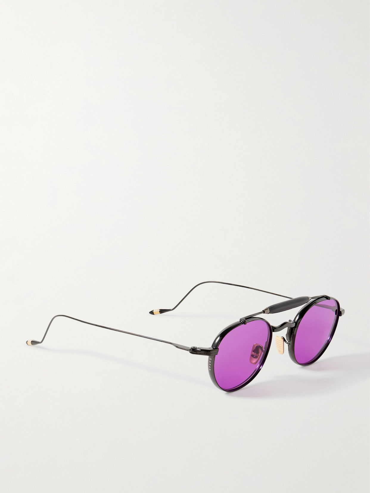 Jacques Marie Mage Dasan Round-frame Beta-titanium Sunglasses In Pink