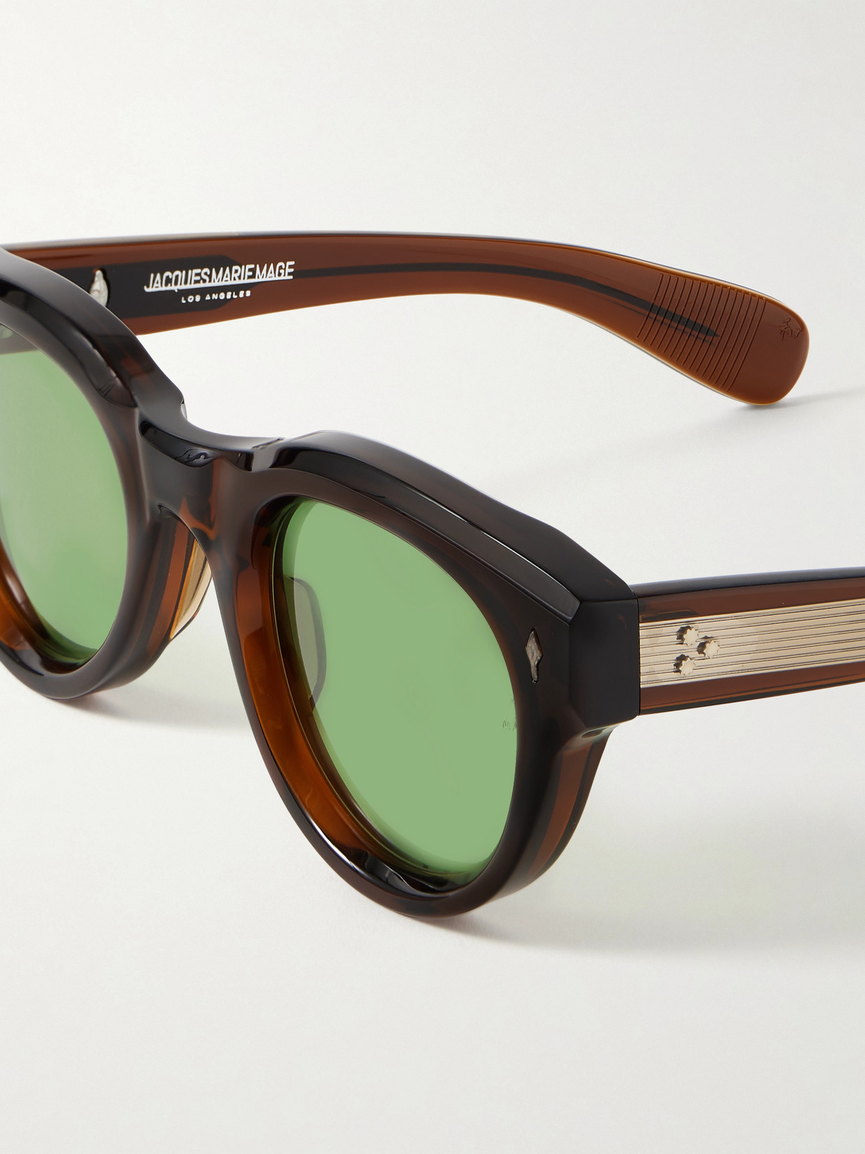 Jacques Marie Mage Molitar Round-frame Acetate Sunglasses In Green