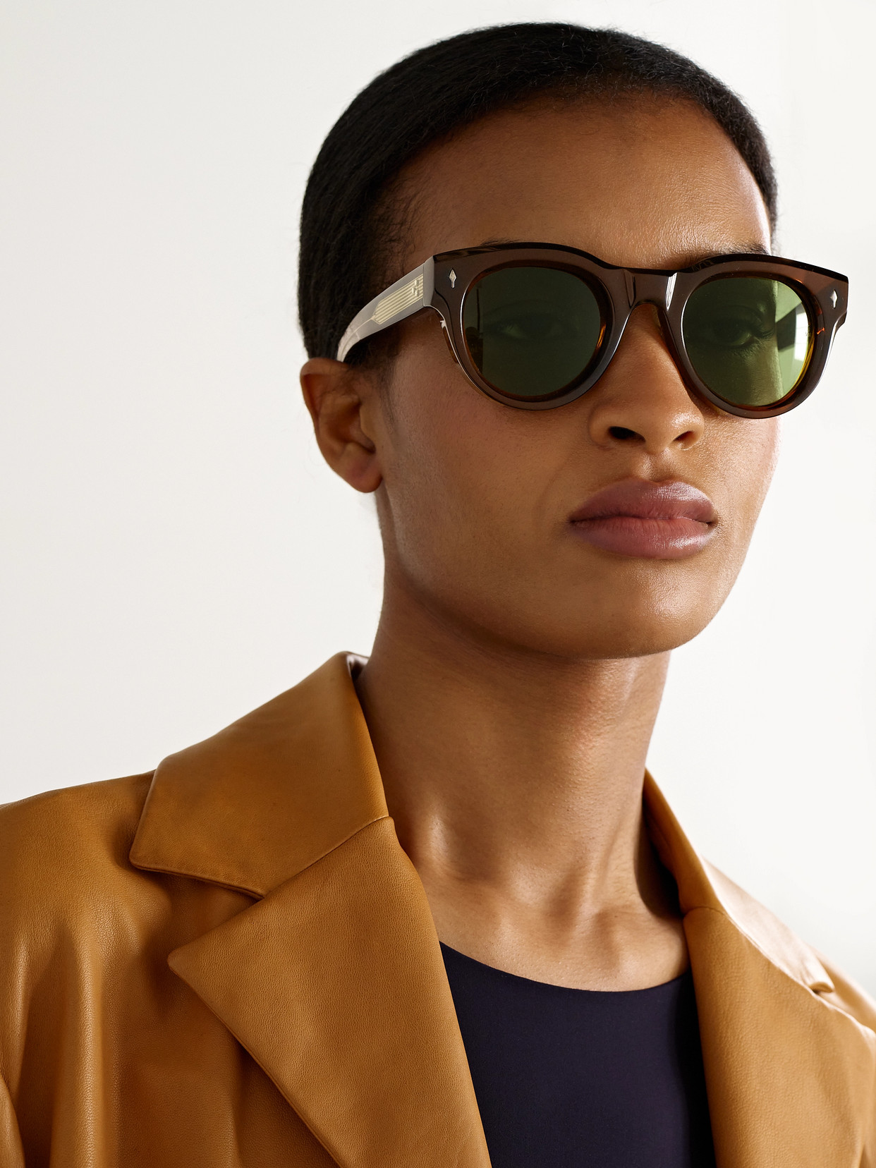 Jacques Marie Mage Molitar Round-frame Acetate Sunglasses In Green