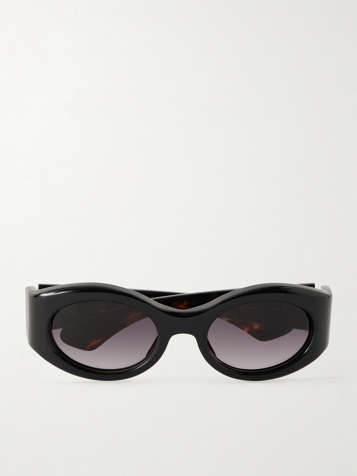 Jacques Marie Mage Gia Oversized Oval-frame Acetate Sunglasses In Black