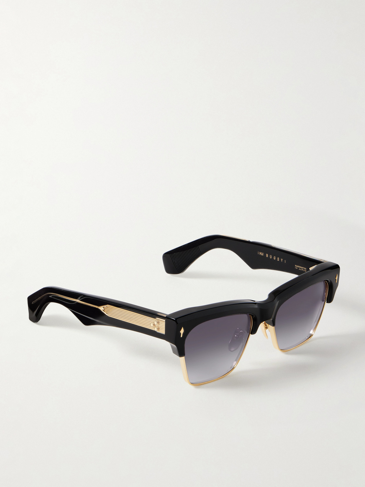 Jacques Marie Mage Bugsy D-frame Acetate And Gold-tone Sunglasses In Black