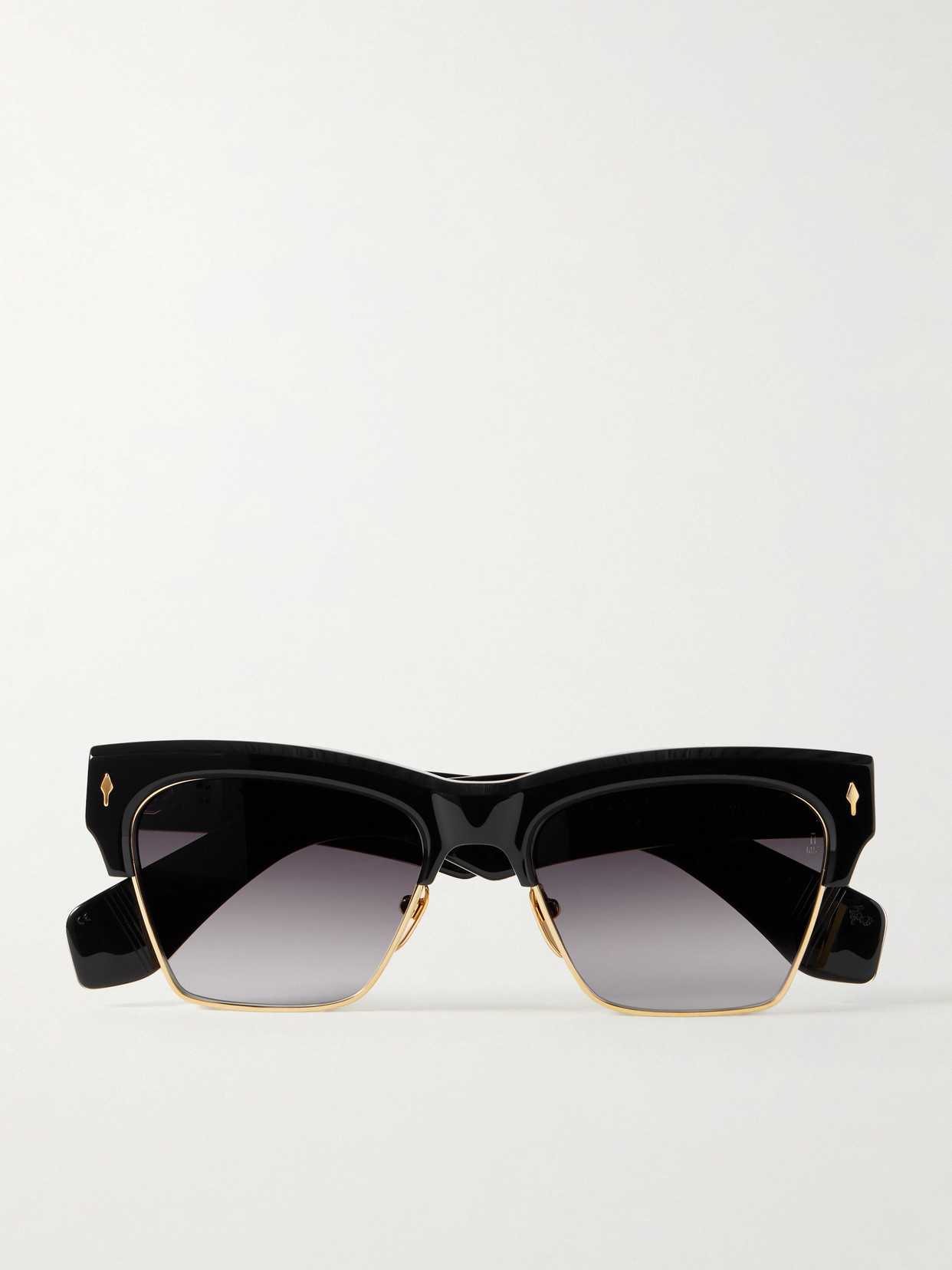 Jacques Marie Mage Bugsy D-frame Acetate And Gold-tone Sunglasses In Black