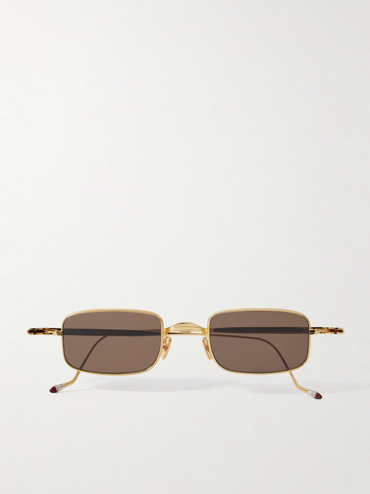 Jacques Marie Mage Dusk Square-frame Gold-tone Sunglasses
