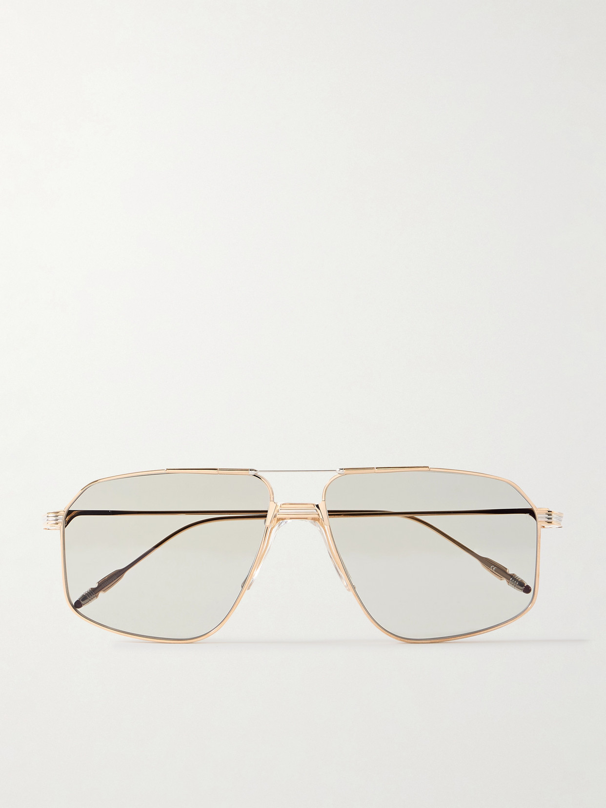 Jacques Marie Mage Jagger Aviator-style Titanium Sunglasses In Gold