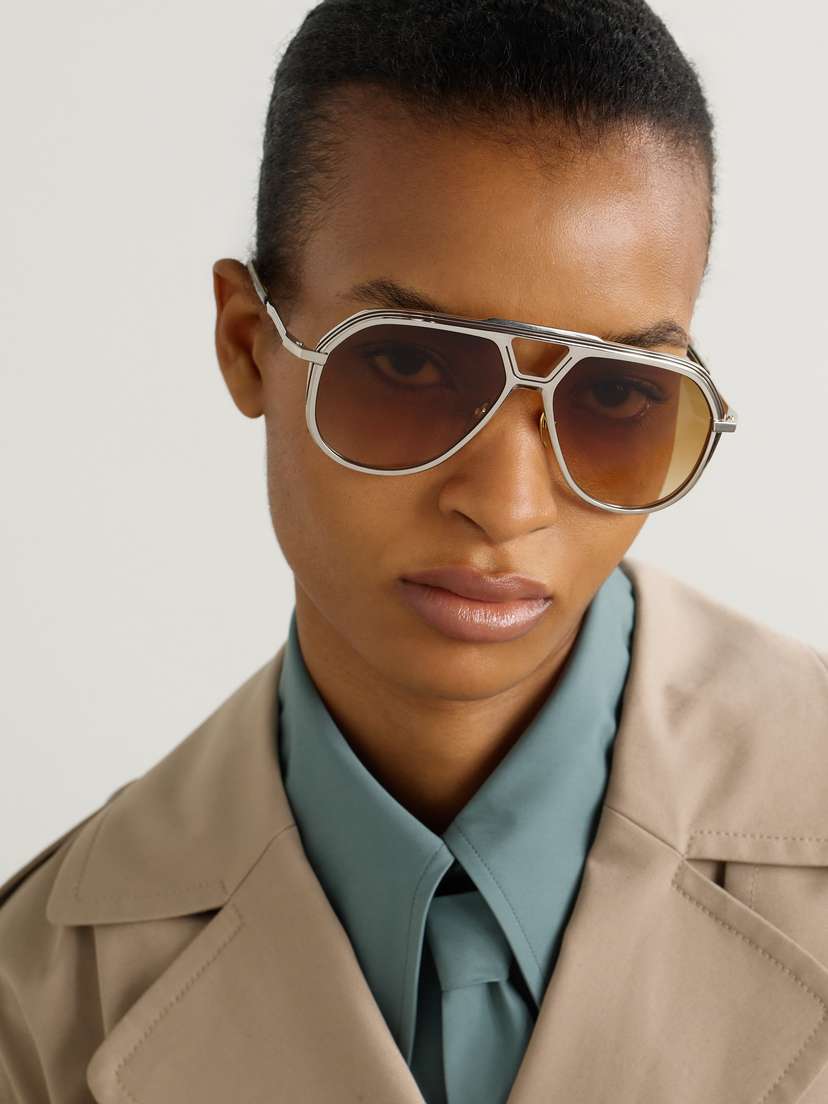Lockheed Aviator-style Titanium And Acetate Sunglasses | Image | 1