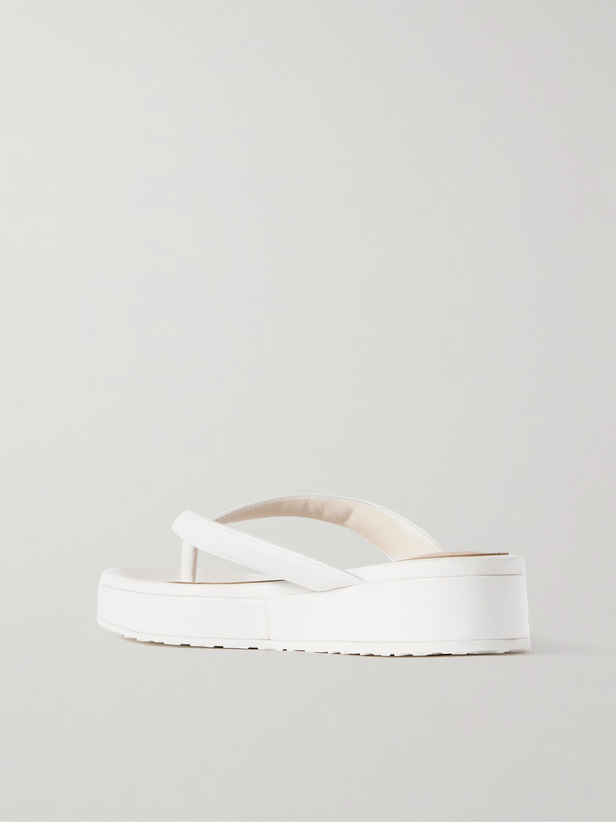 Gianvito Rossi Tahiti Leather Platform Flip Flops