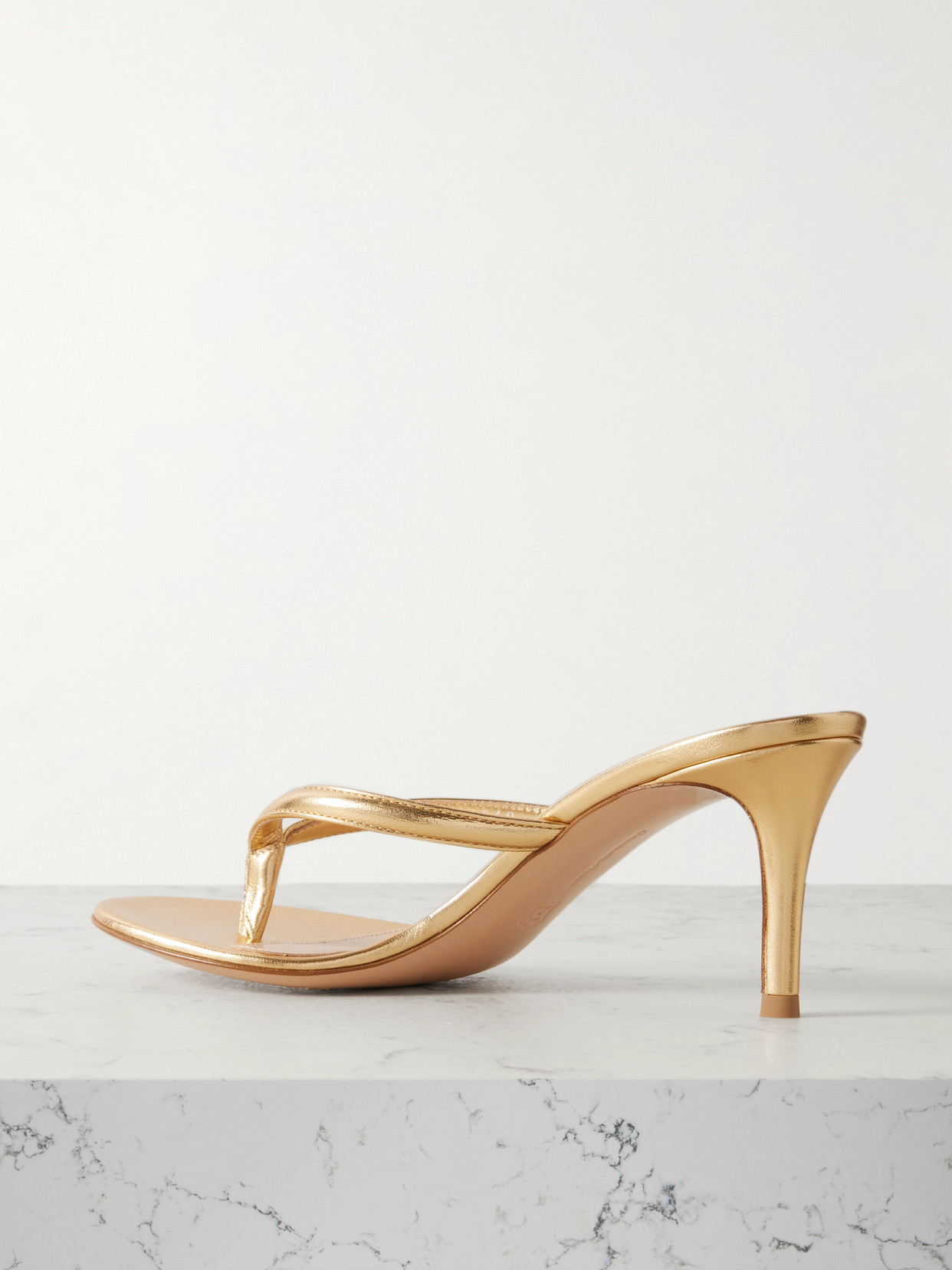 Gianvito Rossi Calypso 70 Metallic Leather Sandals