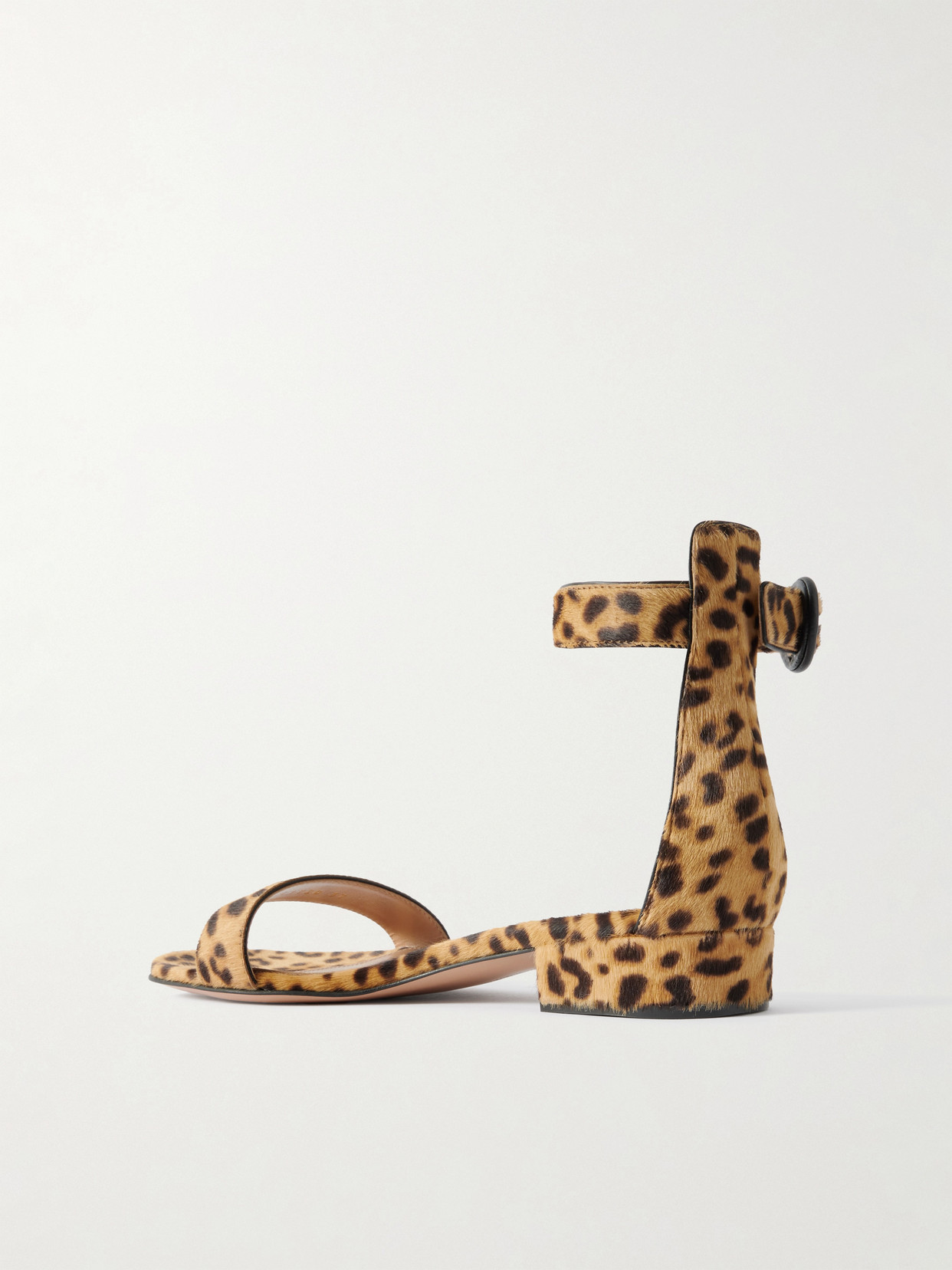 Gianvito Rossi Portofino 20 Leopard-print Pony Hair Sandals