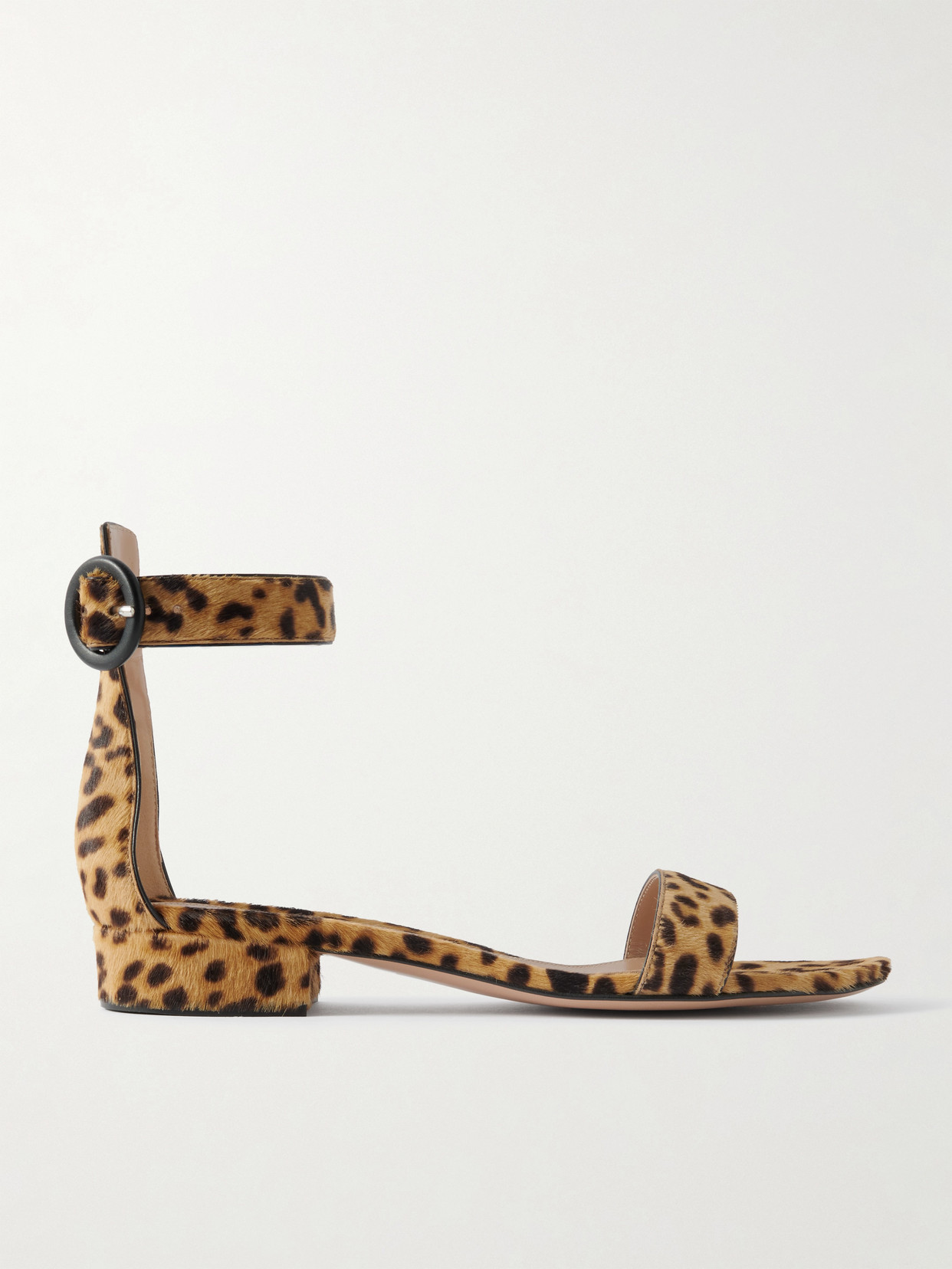 Gianvito Rossi - Portofino 20 Leopard-Print Pony Hair Sandals - Leopard Print