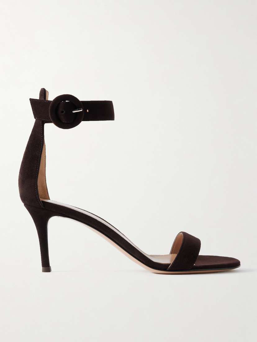 Gianvito Rossi Portofino 70 Suede Sandals