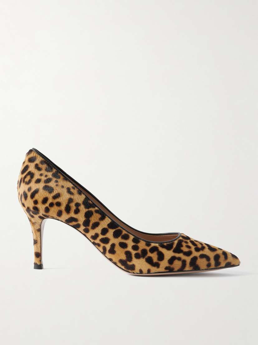 Gianvito Rossi 70 Leopard-print Calf Hair Pumps