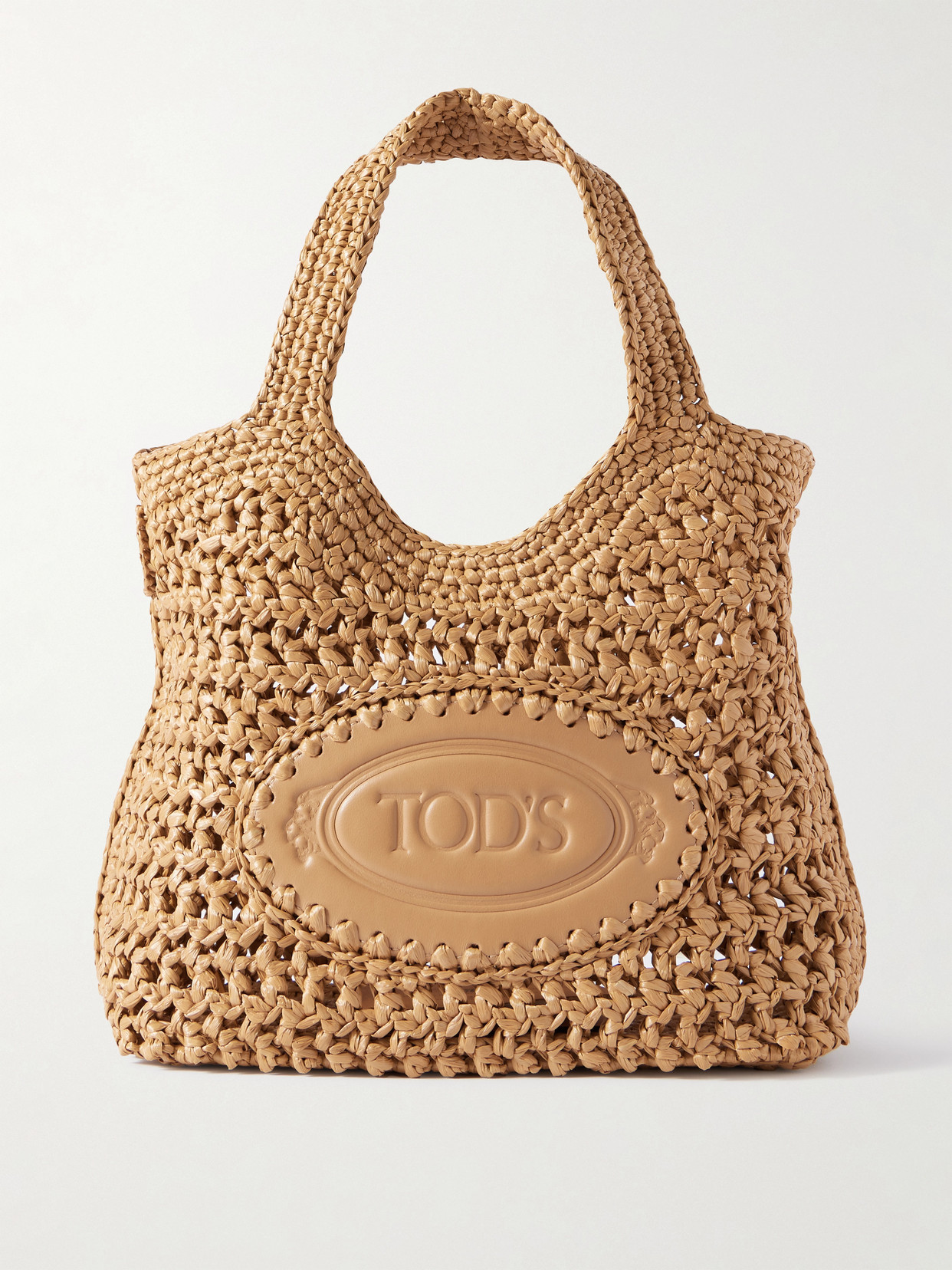 Tod's Ebl Mini Embossed Raffia Tote