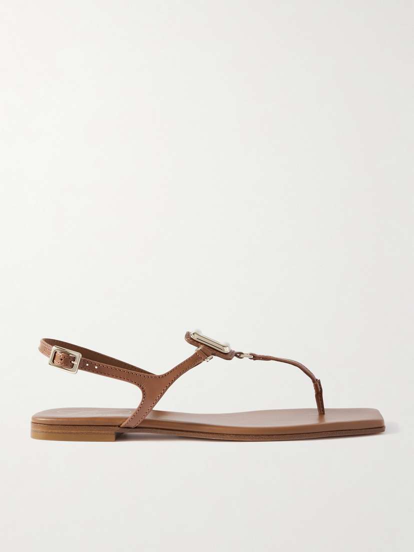 Roger Vivier Viv By The Sea Embellished Leather Sandals