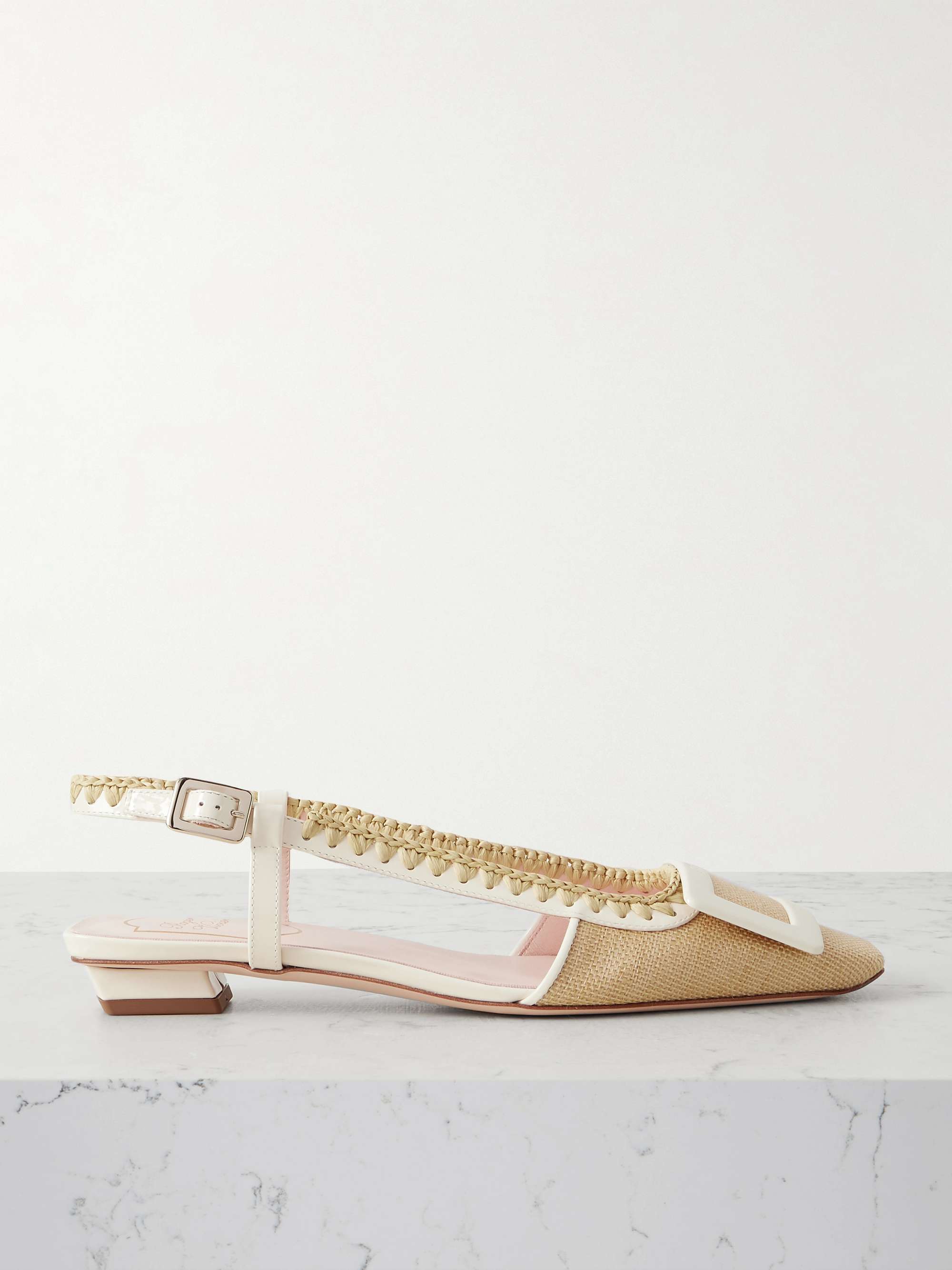 ROGER VIVIER Belle Vivier 25 patent-leather and raffia ROGER VIVIER Belle Vivier 25 patent-leather and raffia